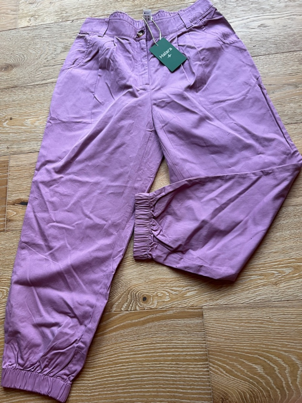 HALARA Lilac High-Rise Cotton Pants